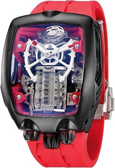 FEICE Watches for Men Automatic Skeleton Watch Waterproof Mineral Glass Japanese Movement Supercar Wristwatch Anti Shock Business Tourbillon FM666