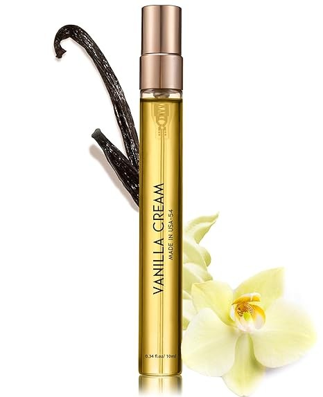 Pheromones Perfumes for Women, No. 54 Vanilla Cream Scent, Vanilla Perfume Oil, Enhanced Scents Pheromone Perfume for Woman, 0.34fl./10ml Gourmand Parfum, Travel Size Perfumes for Women,Made in USA